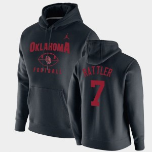 Men's Oklahoma Sooners #7 Spencer Rattler Black Football Pullover Oopty Oop Hoodie 139217-589