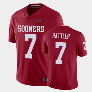 Men's Oklahoma Sooners #7 Spencer Rattler Crimson Playoff Game College Football Jersey 654286-138