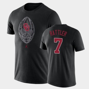 Men's Oklahoma Sooners #7 Spencer Rattler Black Legend Football Icon T-Shirt 375956-388