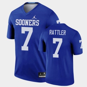 Men's Oklahoma Sooners #7 Spencer Rattler Blue Football Legend Jersey 167655-893