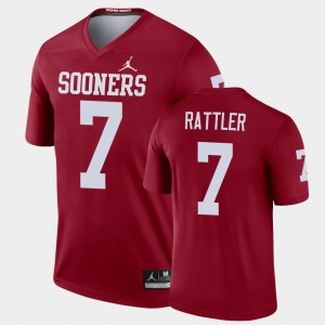Men's Oklahoma Sooners #7 Spencer Rattler Crimson Jordan Brand Football Legend Jersey 513375-473
