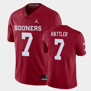 Men's Oklahoma Sooners #7 Spencer Rattler Crimson Team Limited Jersey 473997-165