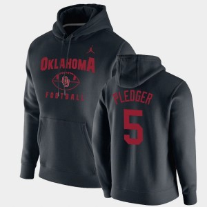 Men's Oklahoma Sooners #5 T.J. Pledger Black Football Pullover Oopty Oop Hoodie 997858-974