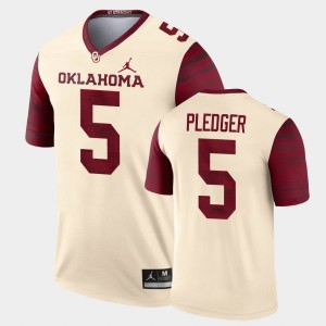 Men's Oklahoma Sooners #5 T.J. Pledger Cream Alternate Legend Jersey 715380-935