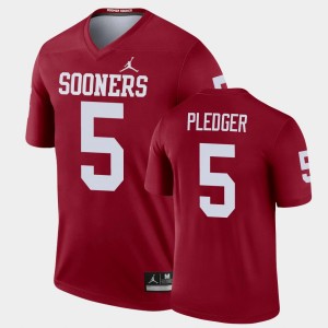 Men's Oklahoma Sooners #5 T.J. Pledger Crimson Jordan Brand Football Legend Jersey 773923-793