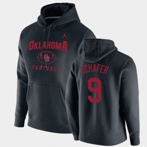 Men's Oklahoma Sooners #9 Tanner Schafer Black Football Pullover Oopty Oop Hoodie 727601-255