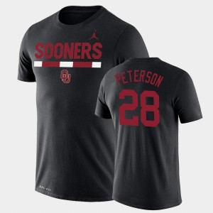 Men's Oklahoma Sooners #28 Adrian Peterson Black Legend Performance Jordan Brand Team DNA T-Shirt 832529-773