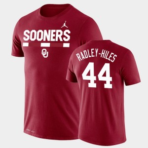 Men's Oklahoma Sooners #44 Brendan Radley-Hiles Crimson Legend Performance Jordan Brand Team DNA T-Shirt 435587-513