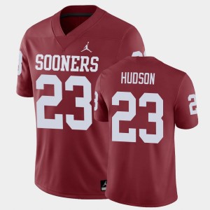 Men's Oklahoma Sooners #23 Todd Hudson Crimson College Football Game Jersey 820578-992