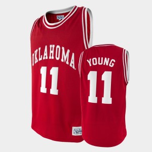 Men's Oklahoma Sooners #11 Trae Young Crimson Basketball Alumni Jersey 836006-245