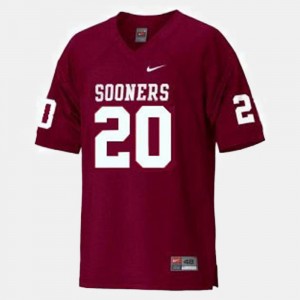 Youth Oklahoma Sooners #20 Billy Sims Red College Football Jersey 719097-262