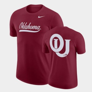 Men's Oklahoma Sooners Crimson 2-Hit Vault T-Shirt 849933-375