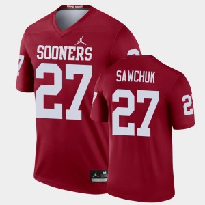 Men's Oklahoma Sooners #27 Gavin Sawchuk Crimson Legend Jersey 639455-442