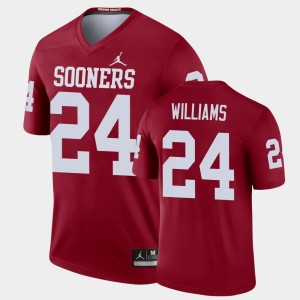 Men's Oklahoma Sooners #24 Gentry Williams Crimson Legend Jersey 704375-913