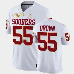 Men's Oklahoma Sooners #55 Jammal Brown White 2021 Red River Showdown NFL College Football Jersey 969966-744