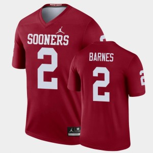Men's Oklahoma Sooners #2 Jovantae Barnes Crimson Legend Jersey 961795-543