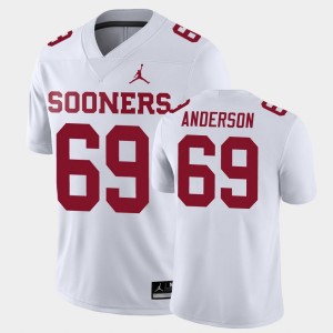 Men's Oklahoma Sooners #69 Nate Anderson White Game Jersey 681411-429