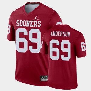 Men's Oklahoma Sooners #69 Nate Anderson Crimson Legend Jersey 211933-598