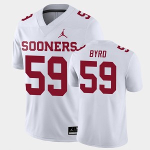 Men's Oklahoma Sooners #59 Savion Byrd White Game Jersey 408001-644