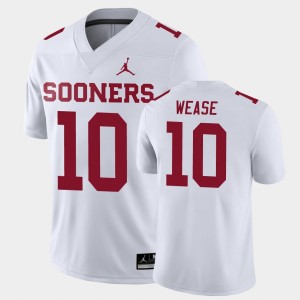 Men's Oklahoma Sooners #10 Theo Wease White Game Jersey 506453-549