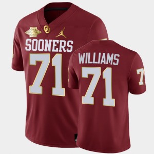 Men's Oklahoma Sooners #71 Trent Williams Crimson 2021 Red River Showdown NFL Alumni College Football Jersey 561643-430