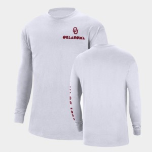 Men's Oklahoma Sooners White Long Sleeve Heritage Max 90 T-Shirt 701301-434