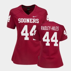 Women's Oklahoma Sooners #44 Brendan Radley-Hiles Crimson Game College Football Jersey 901613-783
