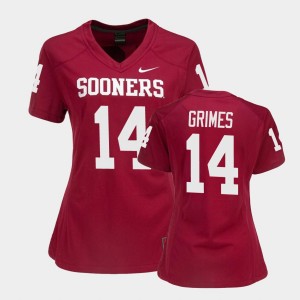 Women's Oklahoma Sooners #14 Reggie Grimes Crimson Game College Football Jersey 445159-647