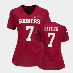 Women's Oklahoma Sooners #7 Spencer Rattler Crimson Game College Football Jersey 797046-752