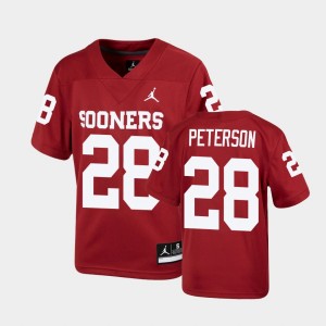 Youth Oklahoma Sooners #28 Adrian Peterson Crimson Football Alumni Jersey 482791-541