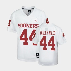 Youth Oklahoma Sooners #44 Brendan Radley-Hiles White Football Untouchable Jersey 638530-290