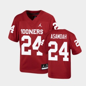 Youth Oklahoma Sooners #24 Brian Asamoah Crimson Football Alumni Jersey 168054-221