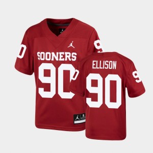 Youth Oklahoma Sooners #90 Josh Ellison Crimson Football Alumni Jersey 898283-172